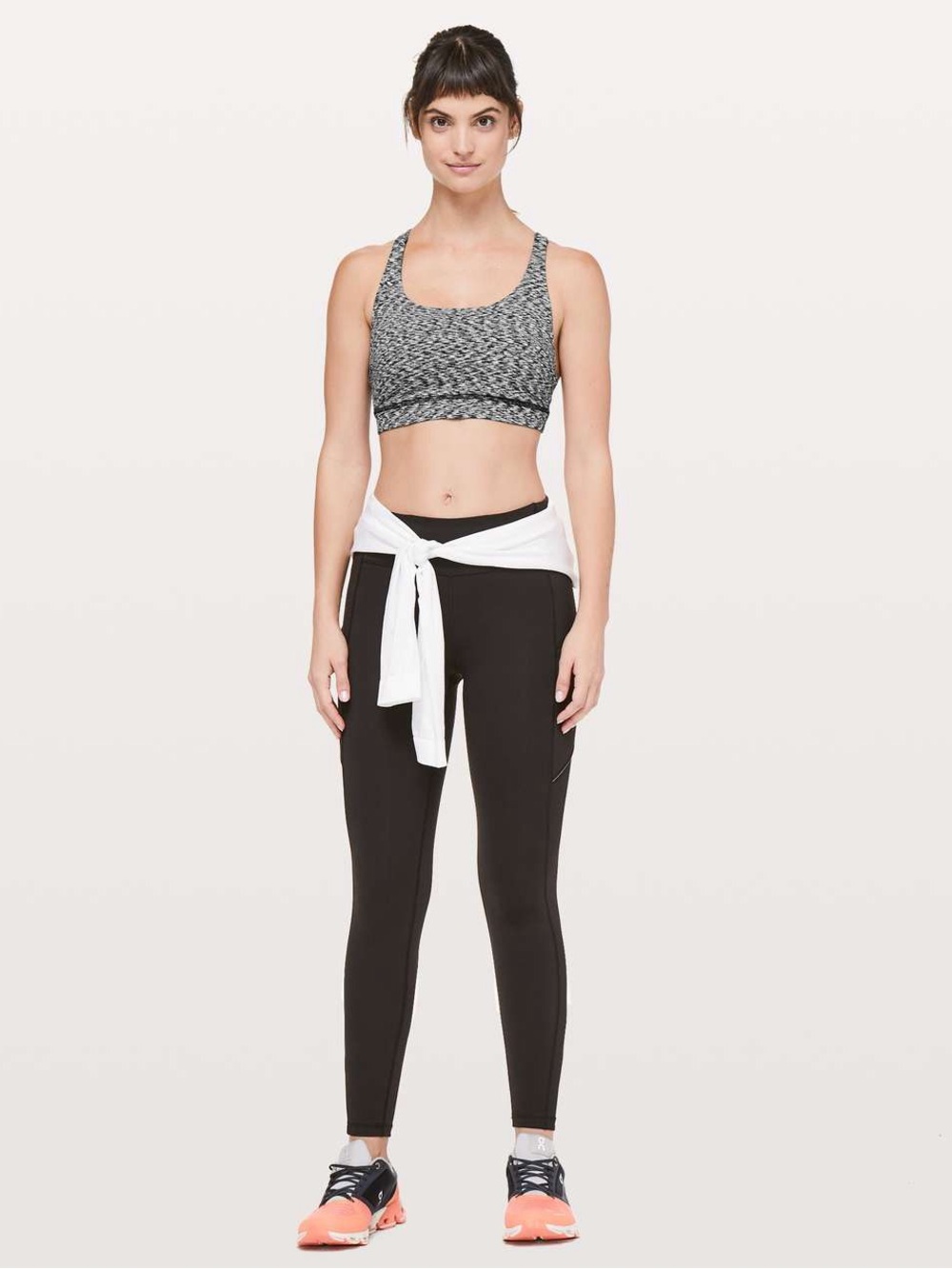 Lululemon Energy Sports Bra in Heathered Black & White - Picture 4 of 8